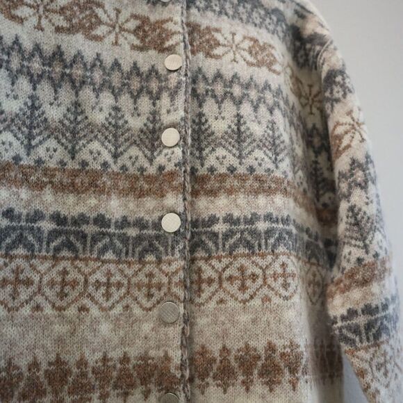 Orvis 0882 HK 89W Women’s Sz M (10/12) 100% Wool Button Front Sweater - Picture 9 of 9